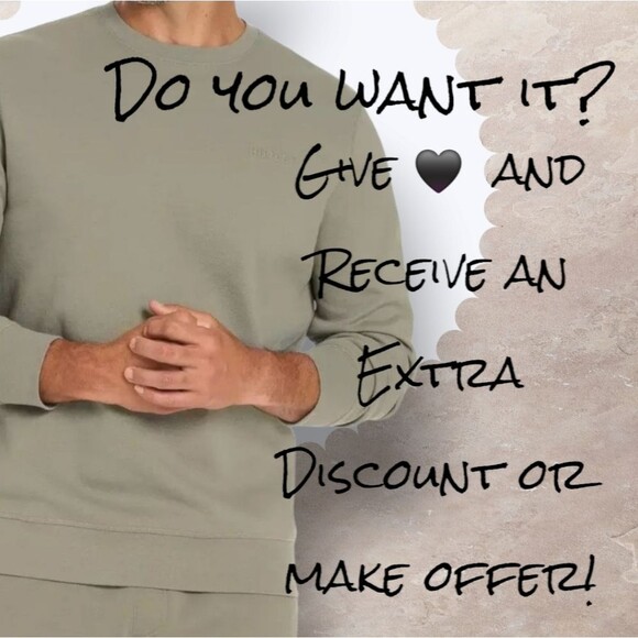 New! Hurley Mens Olive Green Crewneck Long Sleeve Sweatershirt Siz M Regular Fit - Picture 10 of 10